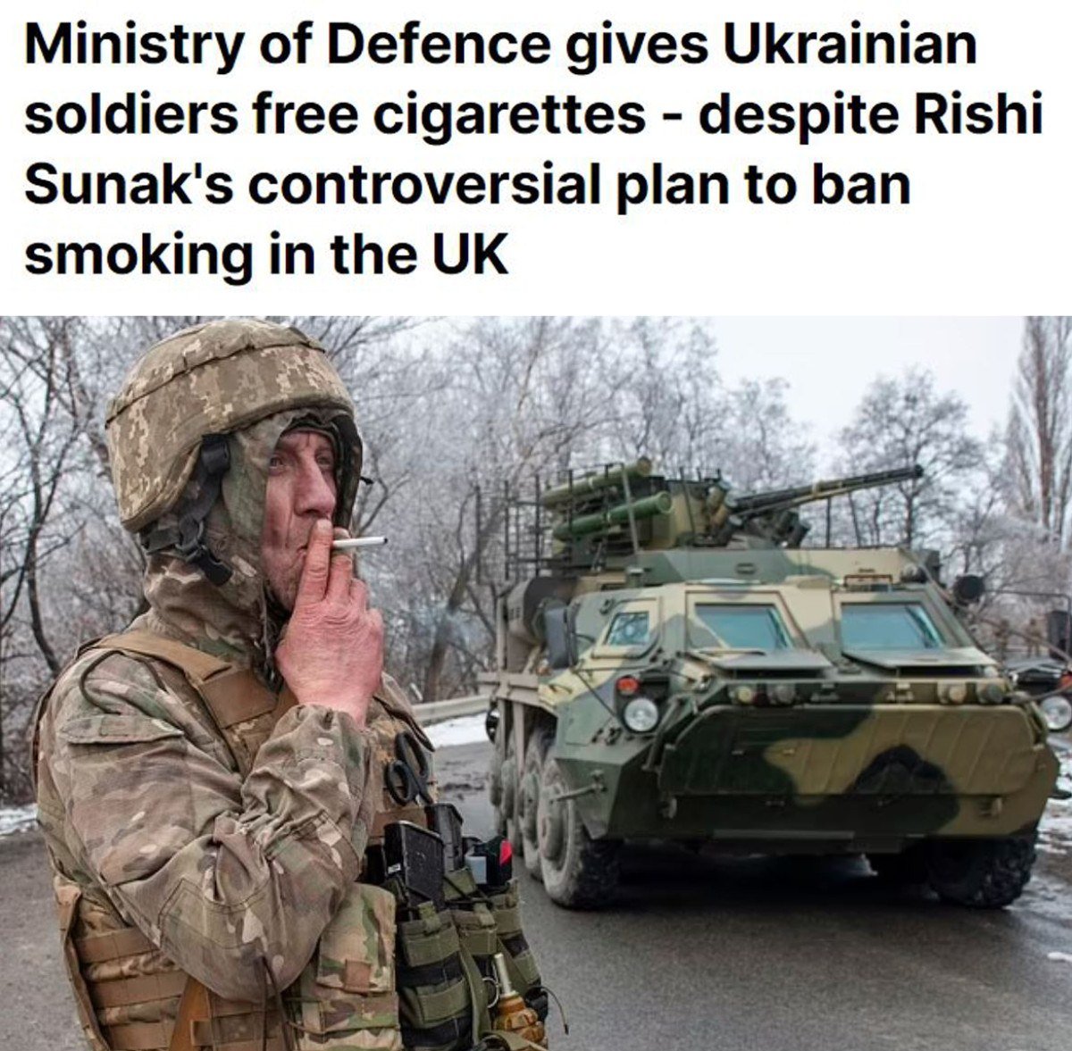 1713810089 238 Sigara Ukraynali askerlere bedava Ingilizlere ise yasak