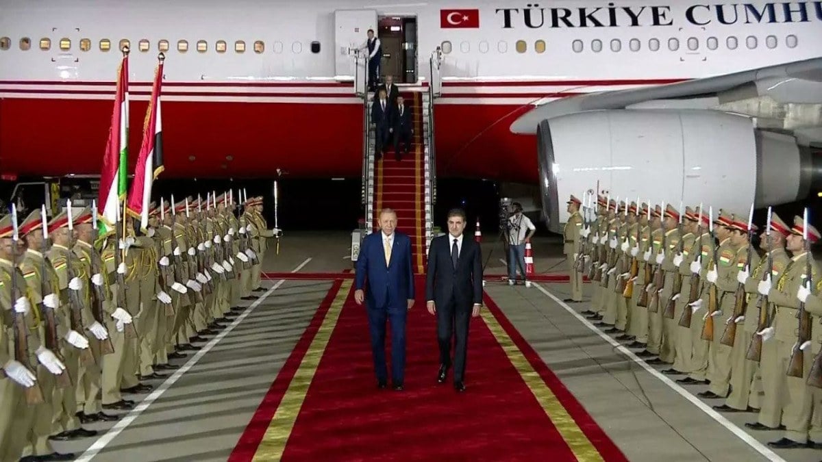 Cumhurbaskani Erdogan Erbilde