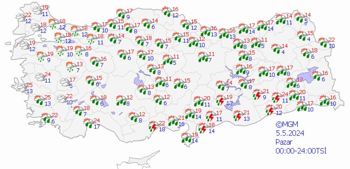 1714882182 492 Meteorolojiden 18 kente sari uyari Kuvvetli saganak bekleniyor